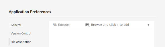 File Association preferences