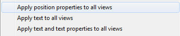 Applying position properties to all views