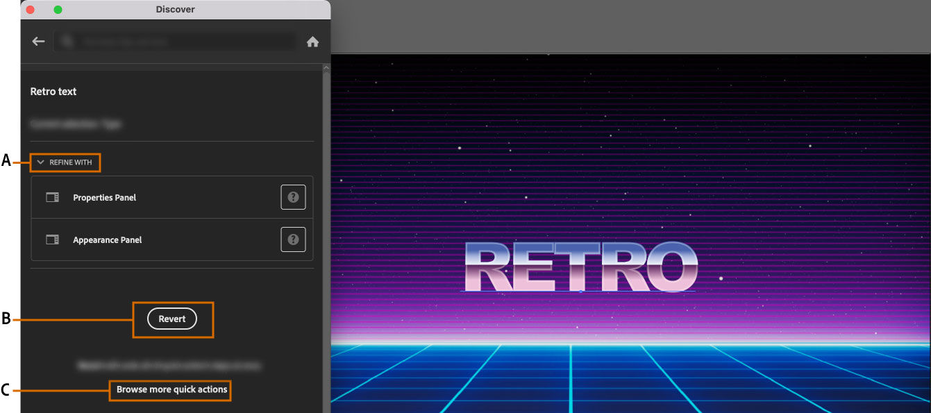 Click Revert to undo the changes applied by Remove Background quick action