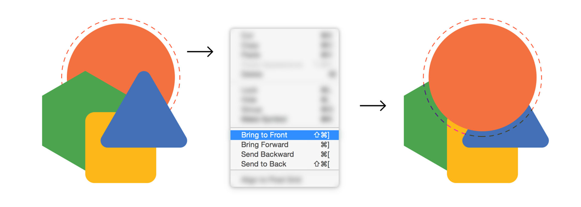 Bring selected image to the top of the stack