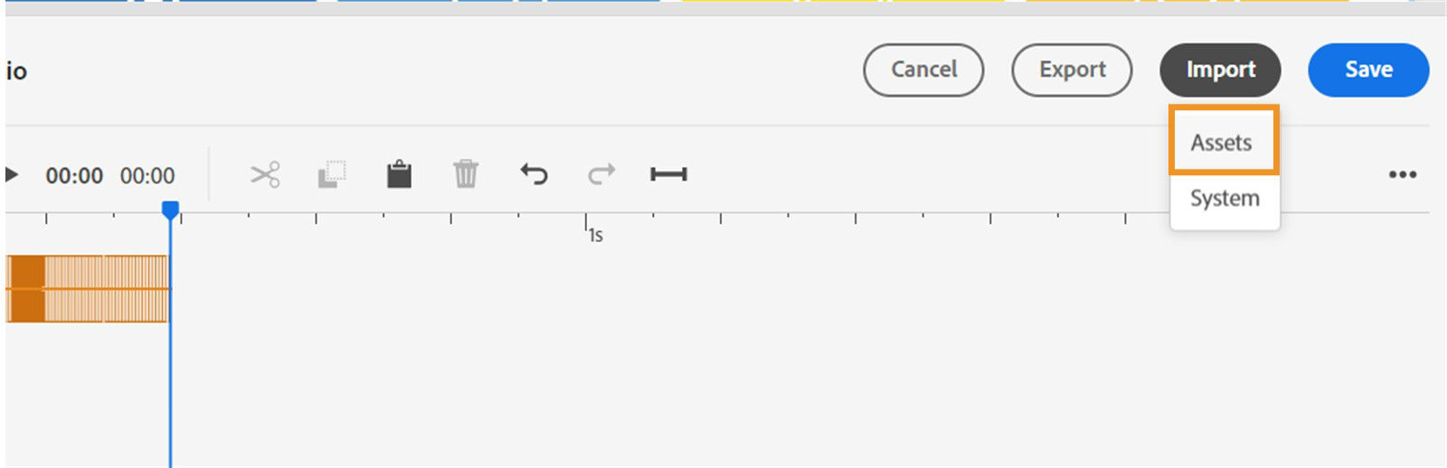 Import audio from assets for widget interactions