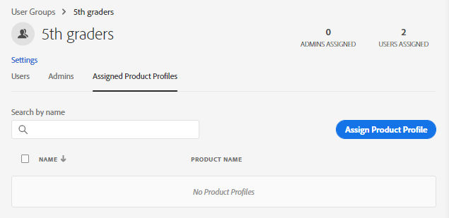 Assign product profiles