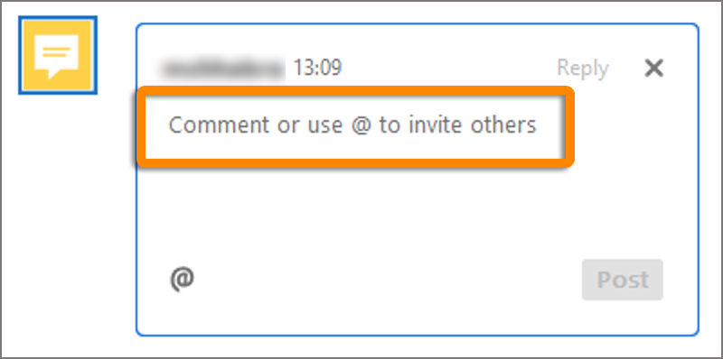 Use @mention prompt while commenting