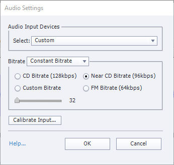 Audio settings