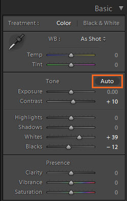 Verbesserte „Auto“-Funktion in Lightroom Classic CC