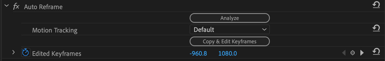 Copying and editing keyframes