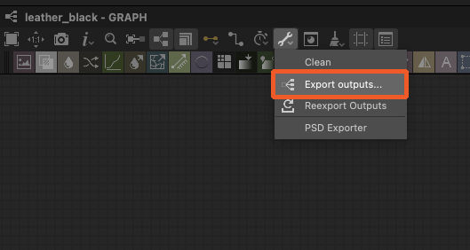 AxF: Export option in Graph View toolbar