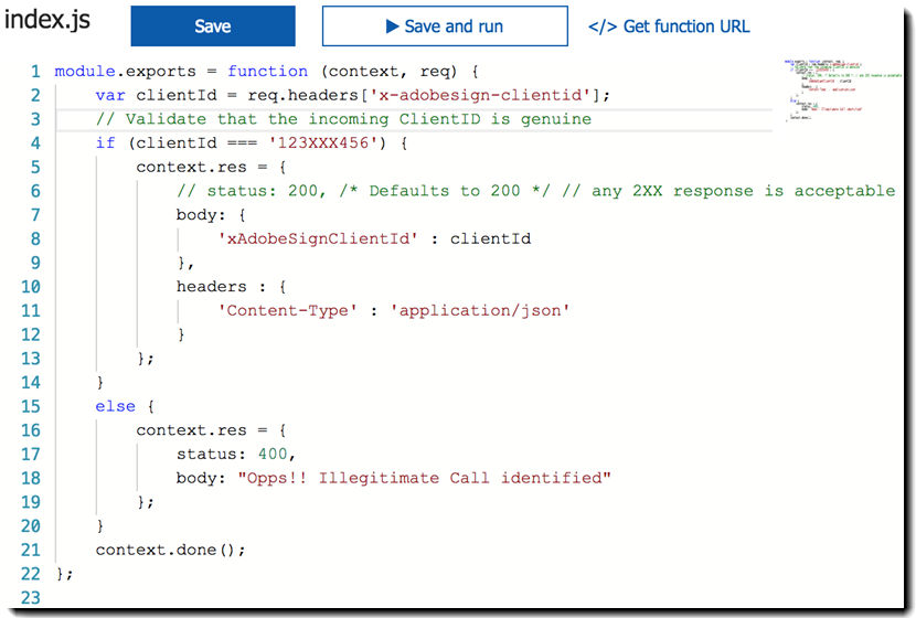 Update the index.js file content