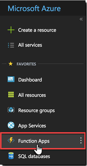 Navigate to Function Apps in Azure