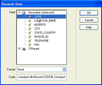 Record ID column selected