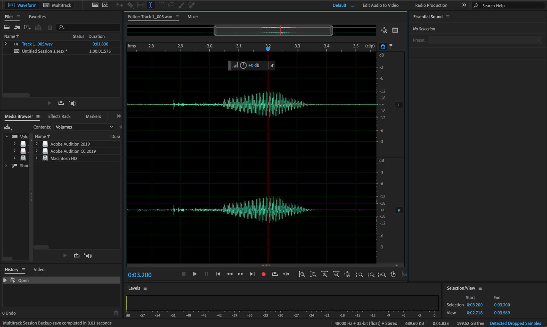 Basic Waveform view