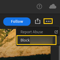 Block a photographer in Lightroom