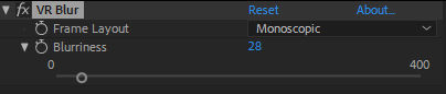 VR Blur settings