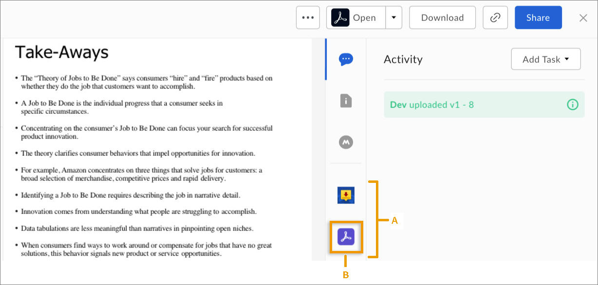 Adobe Sign uygulamasını tıklatma