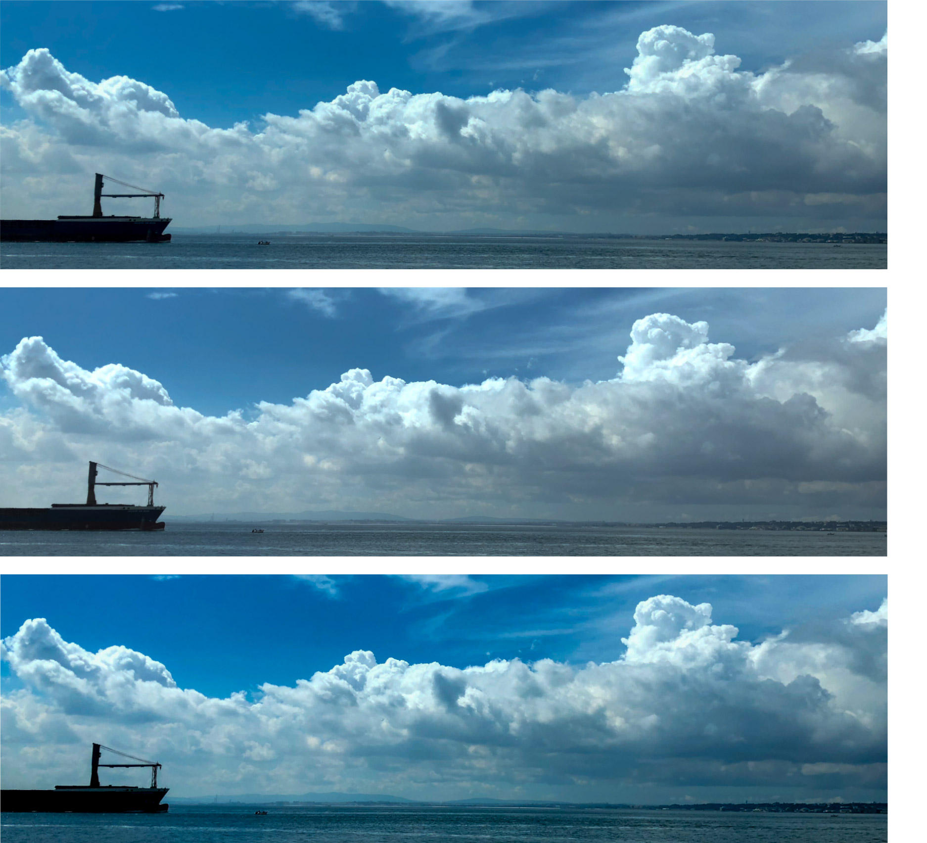 Light controls are adjusted to bring out more details in the clouds. 