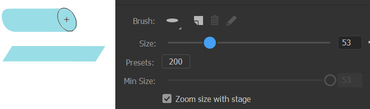 Brush size slider