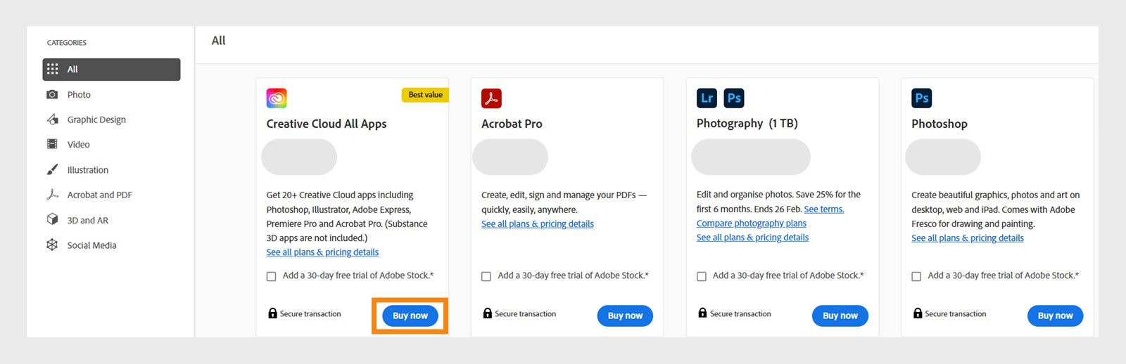 Edit billing and payment details