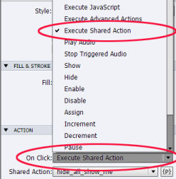 Executing shared actions