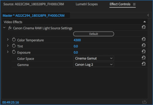 Canon camera settings