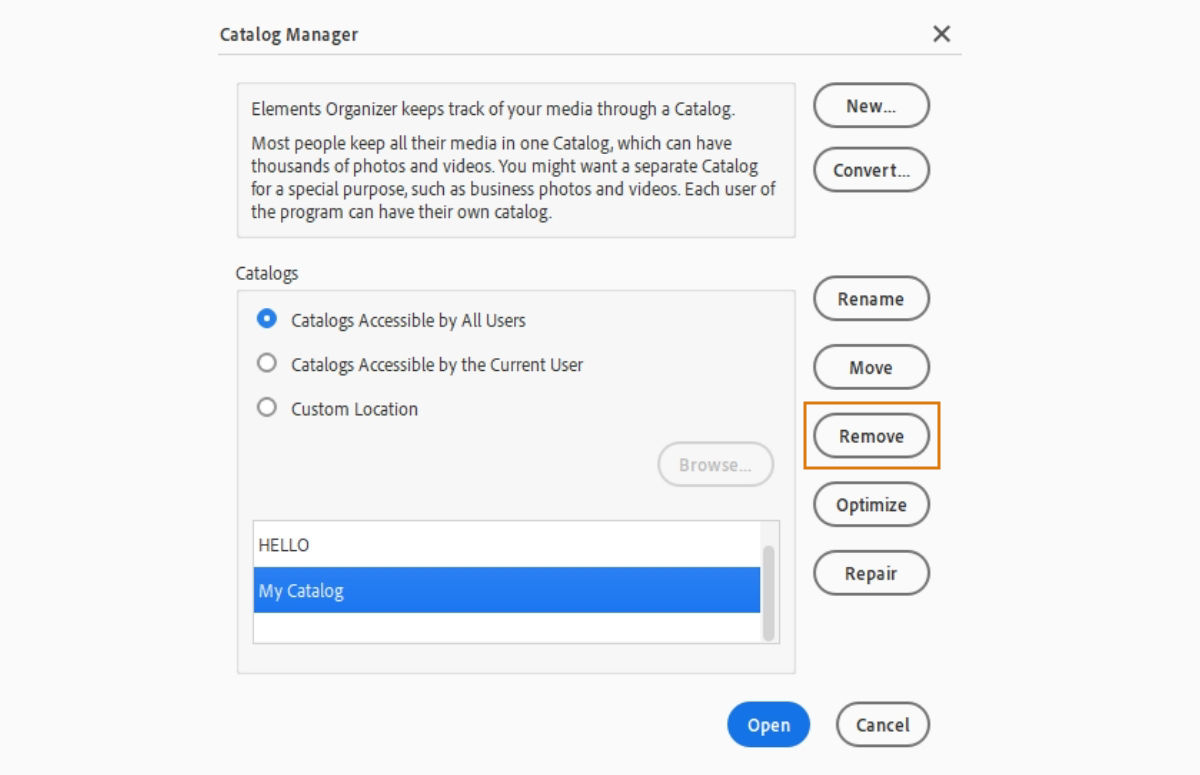 Catalog Manager