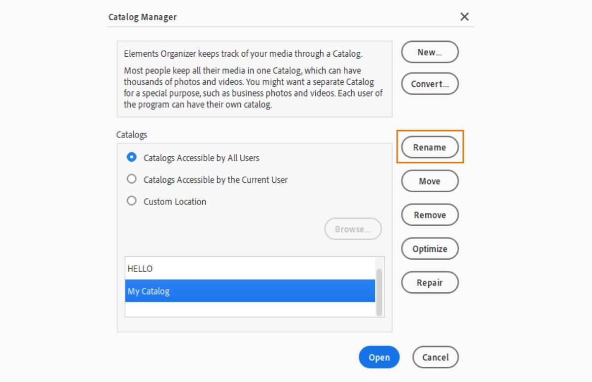Catalog Manager