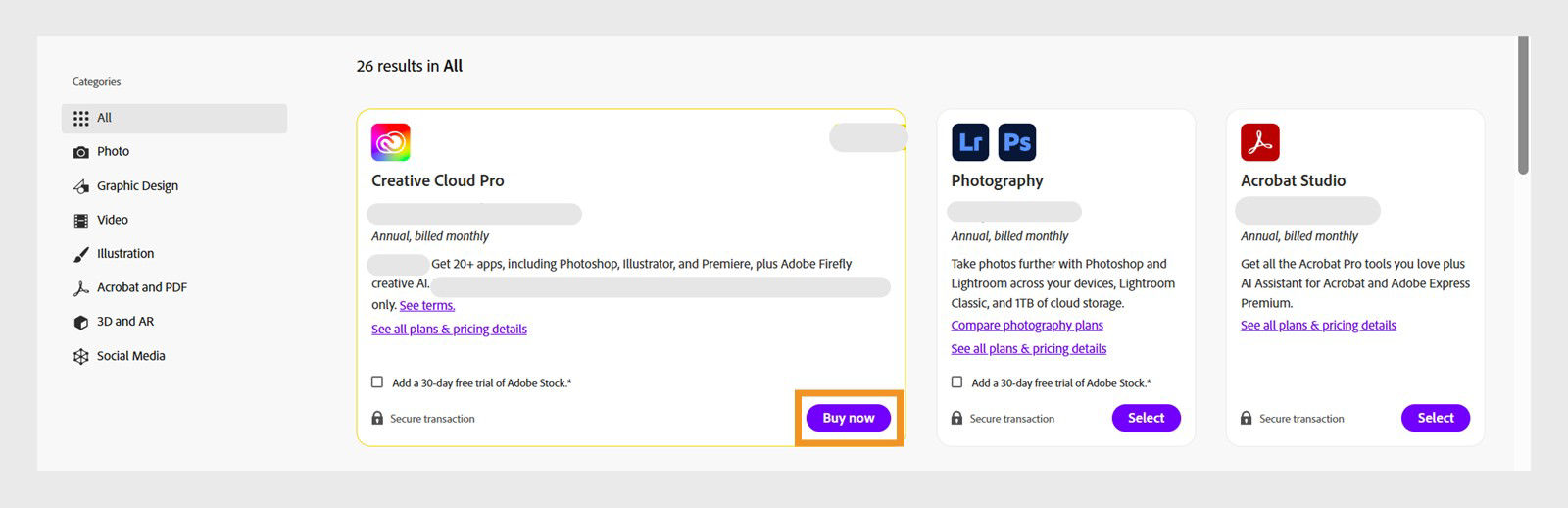 Edit billing and payment details