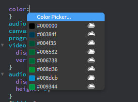 Color swatches from CC libraries are indicated by the cloud icon