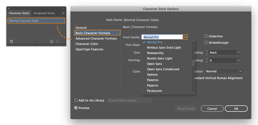 Change the default font