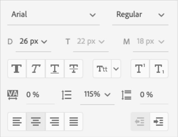 Edit fonts and adjust spacing