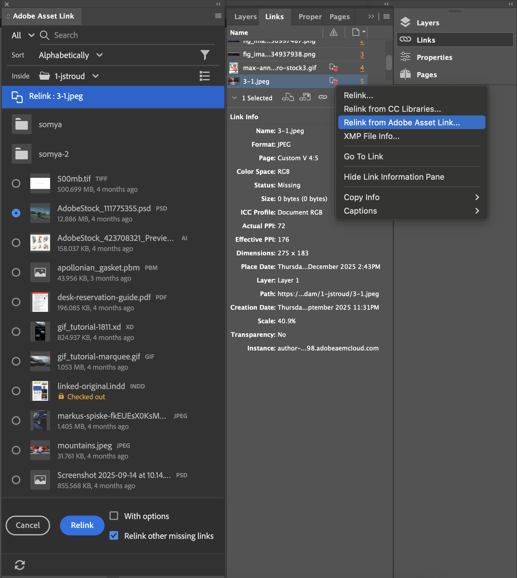 Relink from Experience Manager (Beta)