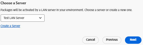 Choose LAN server or Create a new server
