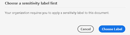 Select sensitivity label