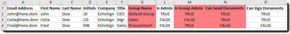 Classic template for uploading users vis csv