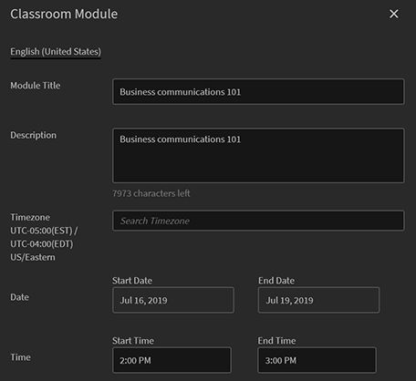 Classroom module