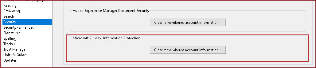 Clear remembered account MPIP information