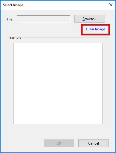 Clear selected image