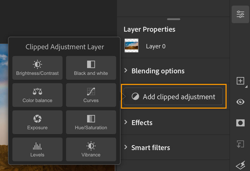 Apply clipped adjustments