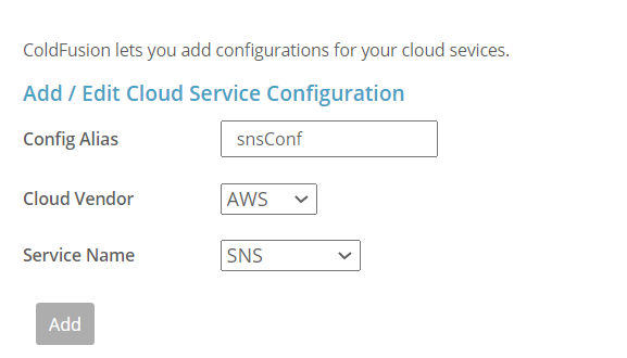 Add cloud configuration