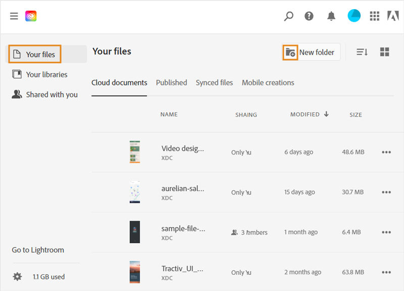 Creative Cloud website