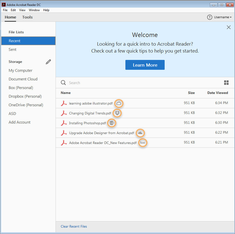 Icons for cloud files based on their location