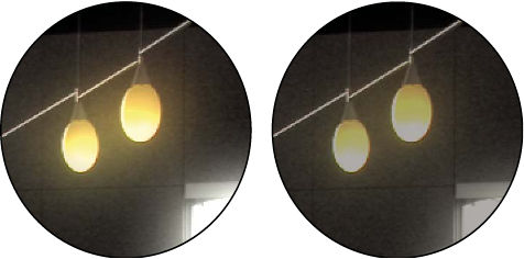Anwendung der Effekte „Leuchten“ und „Gaußscher Weichzeichner“ auf ein Bild in einem 32-Bit-Projekt und in einem 16-Bit-Projekt 