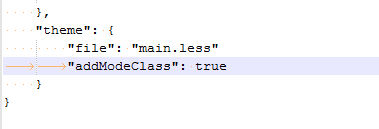 Editing the package.json file