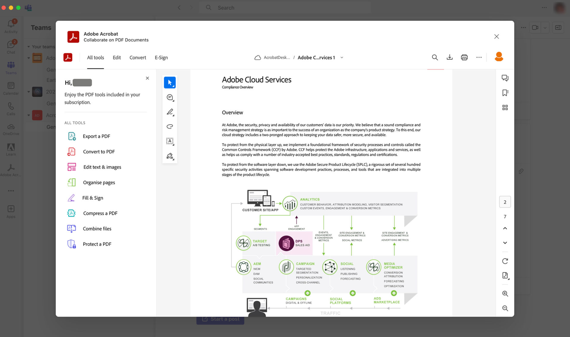 PDF collaboration from message actions