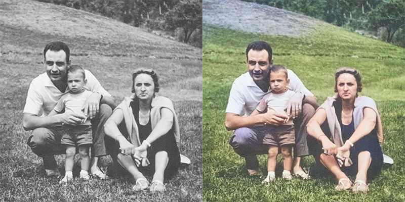 Apply Colorize old photos quick action in your image