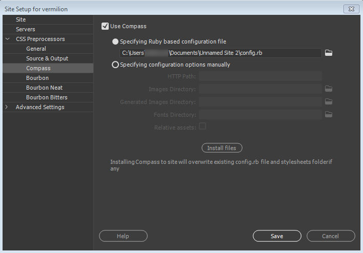 Specifying an existing Ruby-based configuration file