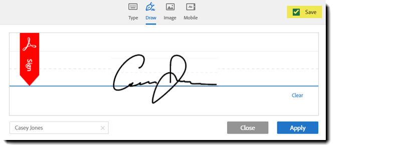 Example of the Signature