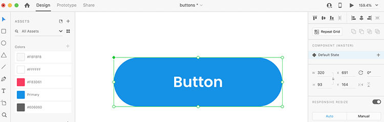 Master component indicated by a green filled diamond icon