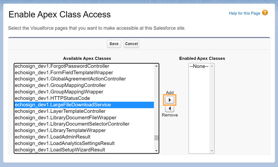 Configure Acrobat Sign for Salesforce for sending large documents.