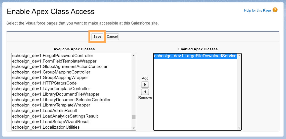 Configure Acrobat Sign for Salesforce for sending large documents.