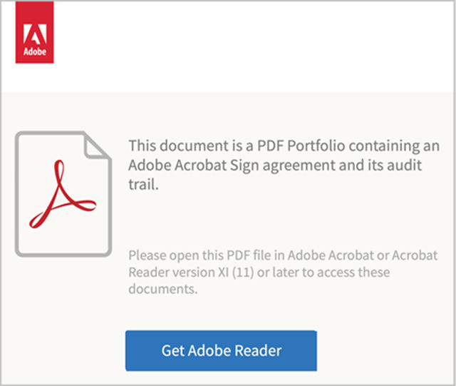 Download or view Adobe Acrobat Sign agreement and audit trail.